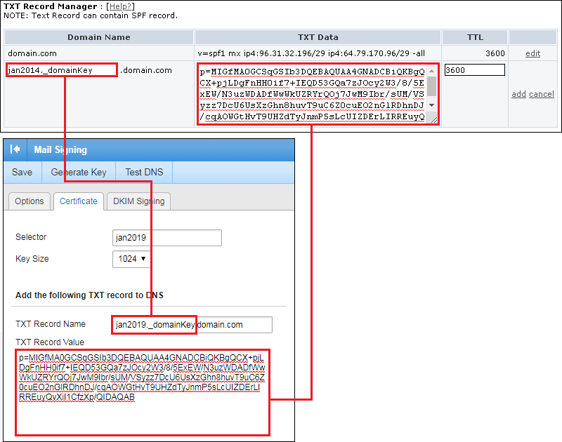 generate dkim key DKIM Email  DiscountASP.NET SPF Authentication and through